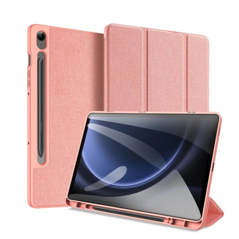 Etui z ekoskóry Dux Ducis Domo z podstawką do Samsung Tab S9 FE+ - różowe Etui z ekoskóry Dux Ducis Domo z podstawką do Samsung Tab S9 FE+ - różowe