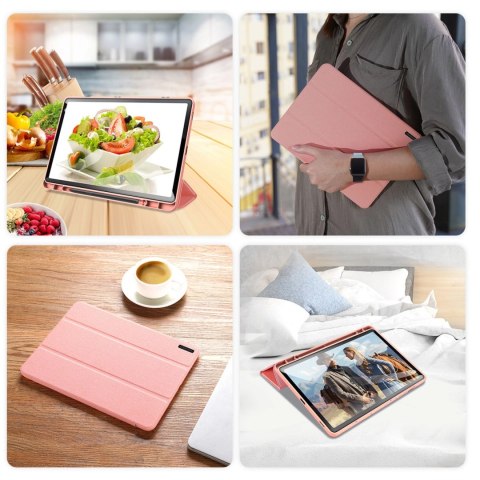 Etui z ekoskóry Dux Ducis Domo z podstawką do Samsung Tab S9 FE+ - różowe Etui z ekoskóry Dux Ducis Domo z podstawką do Samsung Tab S9 FE+ - różowe