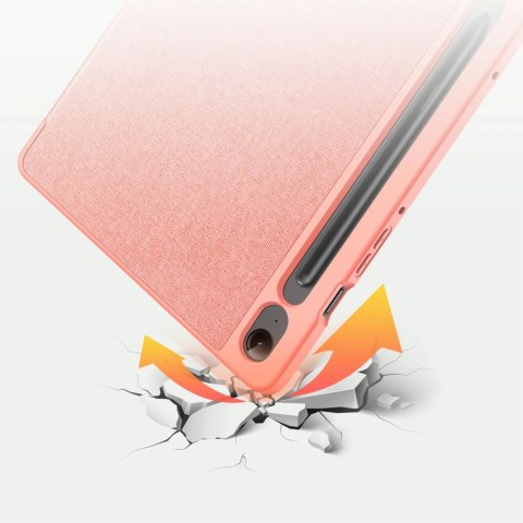Etui z ekoskóry Dux Ducis Domo z podstawką do Samsung Tab S9 FE+ - różowe Etui z ekoskóry Dux Ducis Domo z podstawką do Samsung Tab S9 FE+ - różowe