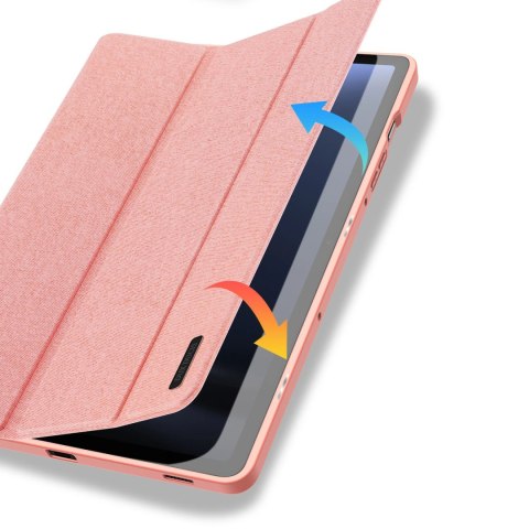 Etui z ekoskóry Dux Ducis Domo z podstawką do Samsung Tab S9 FE+ - różowe Etui z ekoskóry Dux Ducis Domo z podstawką do Samsung Tab S9 FE+ - różowe