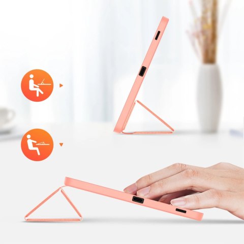 Etui z ekoskóry Dux Ducis Domo z podstawką do Samsung Tab S9 FE+ - różowe Etui z ekoskóry Dux Ducis Domo z podstawką do Samsung Tab S9 FE+ - różowe
