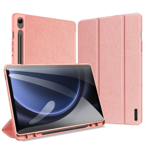 Etui z ekoskóry Dux Ducis Domo z podstawką do Samsung Tab S9 FE+ - różowe Etui z ekoskóry Dux Ducis Domo z podstawką do Samsung Tab S9 FE+ - różowe