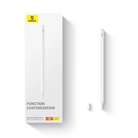 Rysik z aktywną końcówką Baseus Smooth Writing 2 do iPad z wymienną końcówką - biały Rysik z aktywną końcówką Baseus Smooth Writing 2 do iPad z wymienną końcówką - biały