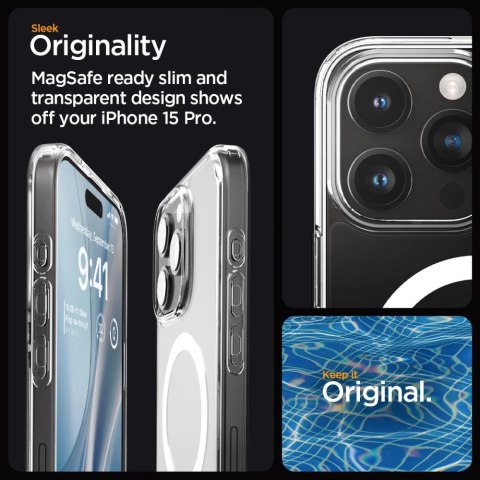 Etui Spigen Ultra Hybrid Mag z MagSafe na iPhone 15 Pro - białe Etui Spigen Ultra Hybrid Mag z MagSafe na iPhone 15 Pro - białe