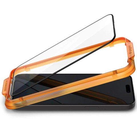 Szkło hartowane Spigen ALM Glass FC na iPhone 15 Plus - czarne 2 szt. Szkło hartowane Spigen ALM Glass FC na iPhone 15 Plus - czarne 2 szt.