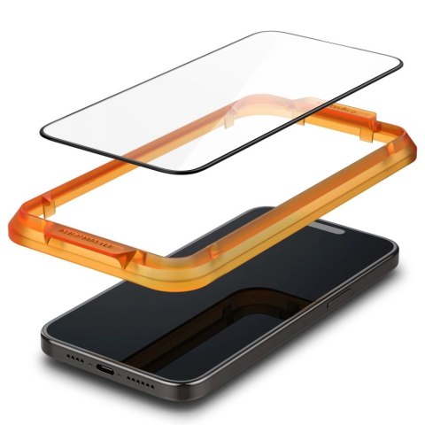 Szkło hartowane Spigen ALM Glass FC na iPhone 15 Plus - czarne 2 szt. Szkło hartowane Spigen ALM Glass FC na iPhone 15 Plus - czarne 2 szt.