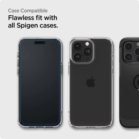 Szkło hartowane Spigen ALM Glass FC na iPhone 15 Pro Max - czarne 2 szt. Szkło hartowane Spigen ALM Glass FC na iPhone 15 Pro Max - czarne 2 szt.