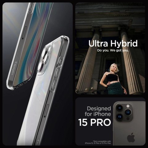 Etui Spigen Ultra Hybrid na iPhone 15 Pro Max - przezroczysto-matowe Etui Spigen Ultra Hybrid na iPhone 15 Pro Max - przezroczysto-matowe