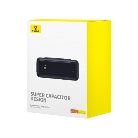 Jump starter z superkondensatorem Baseus Super Energy Mega Series BS-CH007 3000A 12V USB-C / EC8 / DC - szary