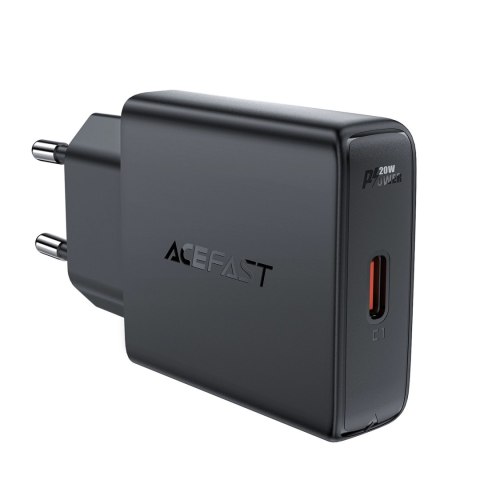 Ładowarka sieciowa Acefast A65 PD 20W GaN USB-C ultra slim - czarna Ładowarka sieciowa Acefast A65 PD 20W GaN USB-C ultra slim - czarna