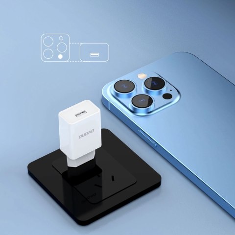 Ładowarka sieciowa Dudao A4EU USB-A 2.1A - biała + kabel USB-A - USB-C Ładowarka sieciowa Dudao A4EU USB-A 2.1A - biała + kabel USB-A - USB-C