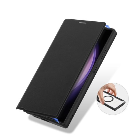 Etui Dux Ducis Skin X Pro na Samsung Galaxy S24 Ultra z MagSafe i klapką - czarne Etui Dux Ducis Skin X Pro na Samsung Galaxy S24 Ultra z MagSafe i klapką - czarne