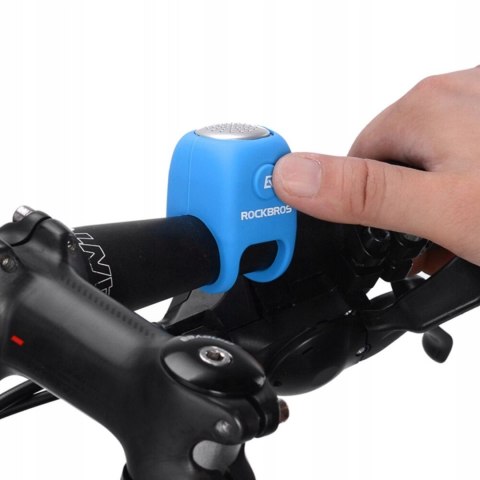 Dzwonek rowerowy Rockbros CB1709BU elektroniczny - niebieski Dzwonek rowerowy Rockbros CB1709BU elektroniczny - niebieski
