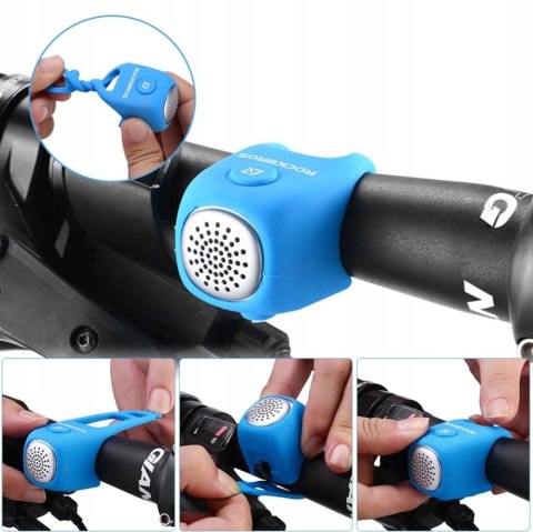 Dzwonek rowerowy Rockbros CB1709BU elektroniczny - niebieski Dzwonek rowerowy Rockbros CB1709BU elektroniczny - niebieski