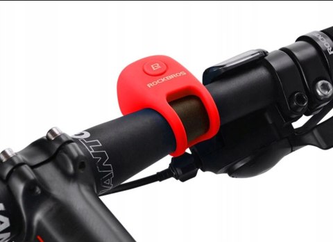 Dzwonek rowerowy Rockbros CB1709RD elektroniczny - czerwony Dzwonek rowerowy Rockbros CB1709RD elektroniczny - czerwony