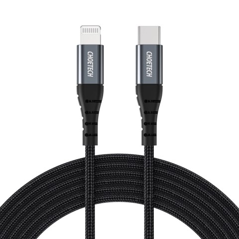 Kabel Choetech IP0039 USB-C / Lightning MFi 480Mb/s 3A 1.2m - czarny Kabel Choetech IP0039 USB-C / Lightning MFi 480Mb/s 3A 1.2m - czarny