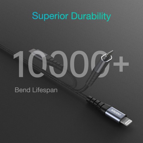 Kabel Choetech IP0039 USB-C / Lightning MFi 480Mb/s 3A 1.2m - czarny Kabel Choetech IP0039 USB-C / Lightning MFi 480Mb/s 3A 1.2m - czarny