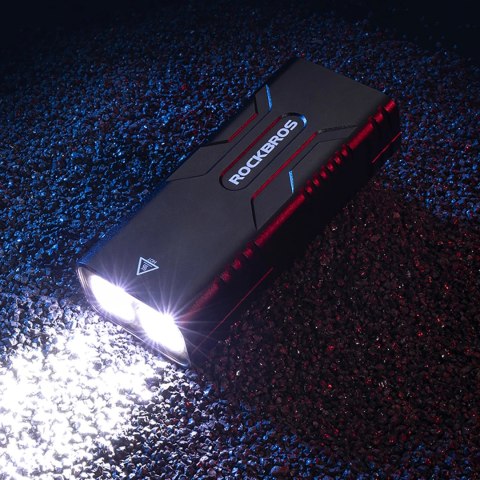 Lampka rowerowa Rockbros 24310002001 850 lm z funkcją powerbanku + kabel USB-C - USB-A - czarna