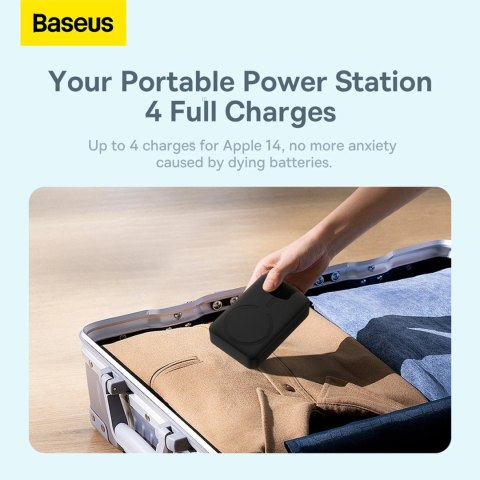 Powerbank Baseus Magnetic Mini 20000 mAh 20W - czarny + kabel USB-C / USB-C Powerbank Baseus Magnetic Mini 20000 mAh 20W - czarny + kabel USB-C / USB-C
