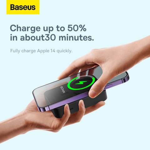 Powerbank Baseus Magnetic Mini 20000 mAh 20W - czarny + kabel USB-C / USB-C Powerbank Baseus Magnetic Mini 20000 mAh 20W - czarny + kabel USB-C / USB-C