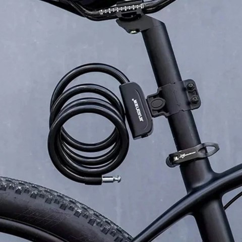 Zapięcie rowerowe Rockbros RKS515-BK na klucz 1,1m - czarne Zapięcie rowerowe Rockbros RKS515-BK na klucz 1,1m - czarne