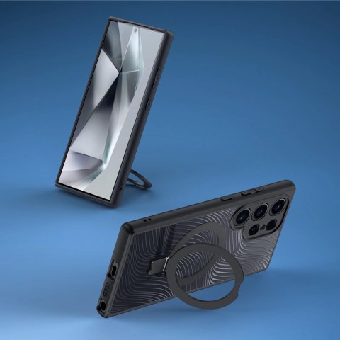 Etui Dux Ducis Aimo Mag z MagSafe i podstawką na Samsung Galaxy S24 Ultra - czarne