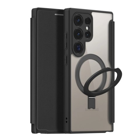 Etui Dux Ducis Skin X Pro na Samsung Galaxy S24 Ultra z MagSafe, klapką i podstawką - czarne Etui Dux Ducis Skin X Pro na Samsung Galaxy S24 Ultra z MagSafe, klapką i podstawką - czarne