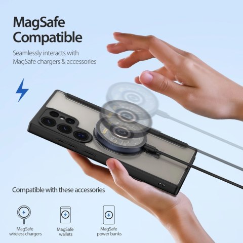 Etui Dux Ducis Skin X Pro na Samsung Galaxy S24 Ultra z MagSafe, klapką i podstawką - czarne Etui Dux Ducis Skin X Pro na Samsung Galaxy S24 Ultra z MagSafe, klapką i podstawką - czarne