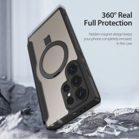 Etui Dux Ducis Skin X Pro na Samsung Galaxy S24 Ultra z MagSafe, klapką i podstawką - czarne Etui Dux Ducis Skin X Pro na Samsung Galaxy S24 Ultra z MagSafe, klapką i podstawką - czarne
