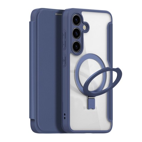 Etui Dux Ducis Skin X Pro na Samsung Galaxy S24 z MagSafe, klapką i podstawką - niebieskie Etui Dux Ducis Skin X Pro na Samsung Galaxy S24 z MagSafe, klapką i podstawką - niebieskie