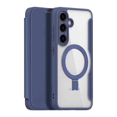 Etui Dux Ducis Skin X Pro na Samsung Galaxy S24 z MagSafe, klapką i podstawką - niebieskie Etui Dux Ducis Skin X Pro na Samsung Galaxy S24 z MagSafe, klapką i podstawką - niebieskie