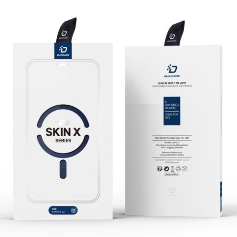 Etui Dux Ducis Skin X Pro na Samsung Galaxy S24 z MagSafe, klapką i podstawką - niebieskie Etui Dux Ducis Skin X Pro na Samsung Galaxy S24 z MagSafe, klapką i podstawką - niebieskie