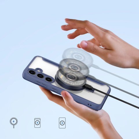 Etui Dux Ducis Skin X Pro na Samsung Galaxy S24 z MagSafe, klapką i podstawką - niebieskie Etui Dux Ducis Skin X Pro na Samsung Galaxy S24 z MagSafe, klapką i podstawką - niebieskie