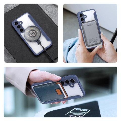 Etui Dux Ducis Skin X Pro na Samsung Galaxy S24 z MagSafe, klapką i podstawką - niebieskie Etui Dux Ducis Skin X Pro na Samsung Galaxy S24 z MagSafe, klapką i podstawką - niebieskie