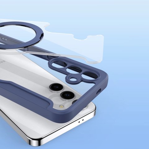 Etui Dux Ducis Skin X Pro na Samsung Galaxy S24 z MagSafe, klapką i podstawką - niebieskie Etui Dux Ducis Skin X Pro na Samsung Galaxy S24 z MagSafe, klapką i podstawką - niebieskie
