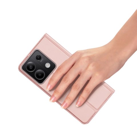 Etui Dux Ducis Skin Pro z klapką i miejscem na kartę na Xiaomi Redmi Note 13 5G - różowe Etui Dux Ducis Skin Pro z klapką i miejscem na kartę na Xiaomi Redmi Note 13 5G - różowe