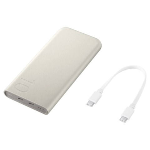 Powerbank Samsung EB-P3400XUEGEU FastCharge 2x USB-C 25W 10000mAh - beżowy Powerbank Samsung EB-P3400XUEGEU FastCharge 2x USB-C 25W 10000mAh - beżowy
