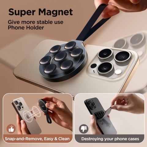 Uchwyt magnetyczny Joyroom JR-ZS393 na telefon z przyssawkami - czarny Uchwyt magnetyczny Joyroom JR-ZS393 na telefon z przyssawkami - czarny