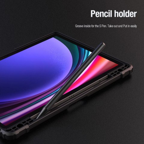 Etui Nillkin Bumper Leather Case Pro na Samsung Galaxy Tab S9 - czarne