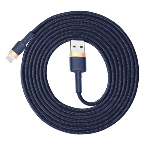 Kabel Baseus Cafule USB-A / Lightning 2.4A QC 3.0 1 m - niebiesko-złoty Kabel Baseus Cafule USB-A / Lightning 2.4A QC 3.0 1 m - niebiesko-złoty