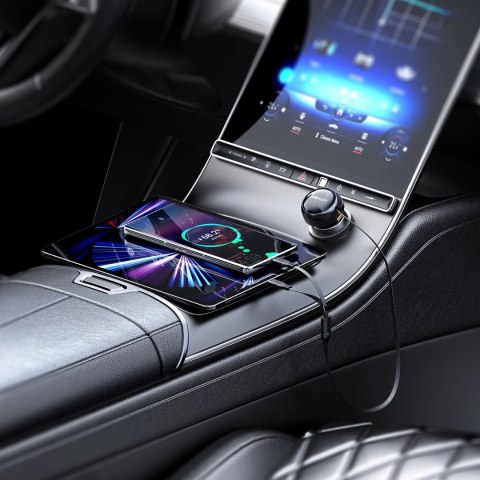 Ładowarka Acefast B13 samochodowa 53W USB-A / 2 kable rozwijane USB-C - czarna