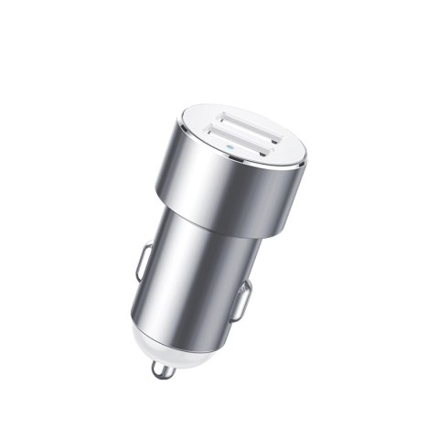 Rozdzielacz Baseus CRDYQ-0S 2x gniazdo zapalniczki 80W 2x USB-A 3.1A - srebrny Rozdzielacz Baseus CRDYQ-0S 2x gniazdo zapalniczki 80W 2x USB-A 3.1A - srebrny