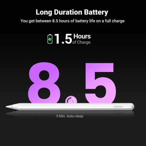 Rysik Ugreen LP653 z ładowaniem bezprzewodowym do tabletów iPad - biały