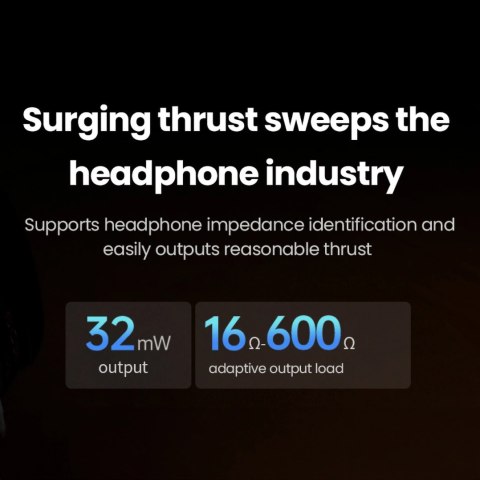 Wzmacniacz słuchawkowy DAC Ugreen CM545 ze złącza USB-C do mini jack 3.5 mm - czarny Wzmacniacz słuchawkowy DAC Ugreen CM545 ze złącza USB-C do mini jack 3.5 mm - czarny