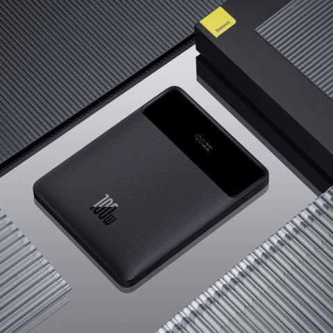 Powerbank Baseus Blade PPBL000201 20000 mAh 2x USB-A 2x USB-C 100W - czarny + kabel USB-C Powerbank Baseus Blade PPBL000201 20000 mAh 2x USB-A 2x USB-C 100W - czarny + kabel USB-C