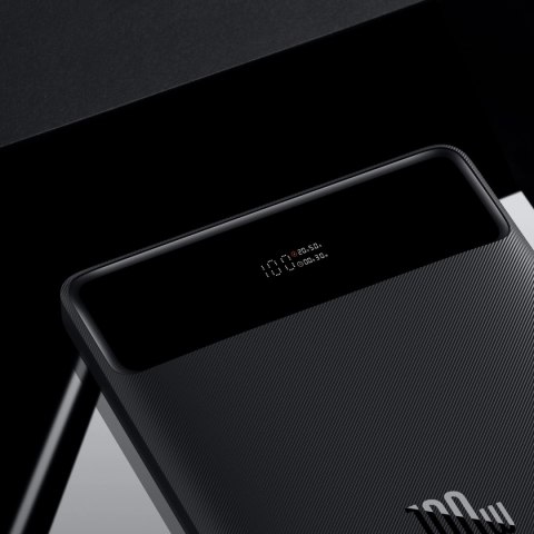 Powerbank Baseus Blade PPBL000201 20000 mAh 2x USB-A 2x USB-C 100W - czarny + kabel USB-C Powerbank Baseus Blade PPBL000201 20000 mAh 2x USB-A 2x USB-C 100W - czarny + kabel USB-C