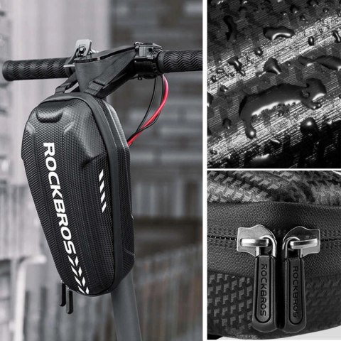 Torba rowerowa Rockbros B62-1 na kierownicę lub ramę 3 l - czarna Torba rowerowa Rockbros B62-1 na kierownicę lub ramę 3 l - czarna