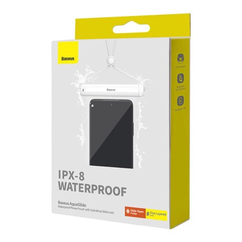 Etui Baseus AquaGlide BS-PC030 wodoodporne IPX8 z cylindrycznym zapięciem - białe