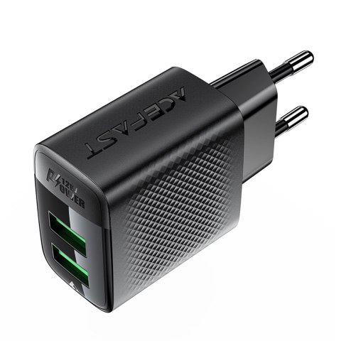Ładowarka Acefast A86 sieciowa 2x USB-A 12W - czarna