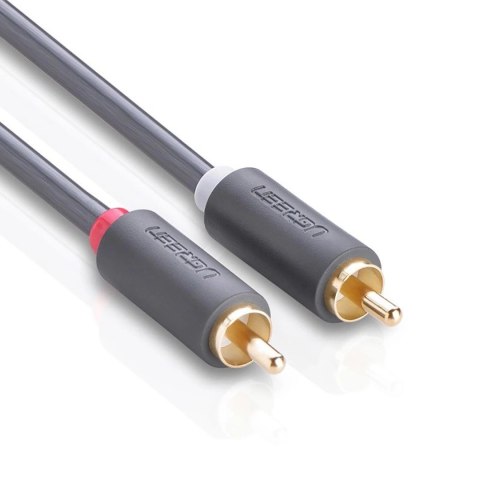 Kabel Ugreen AV104 30747 audio 2RCA (męski) / 2RCA (męski) 1m - szary